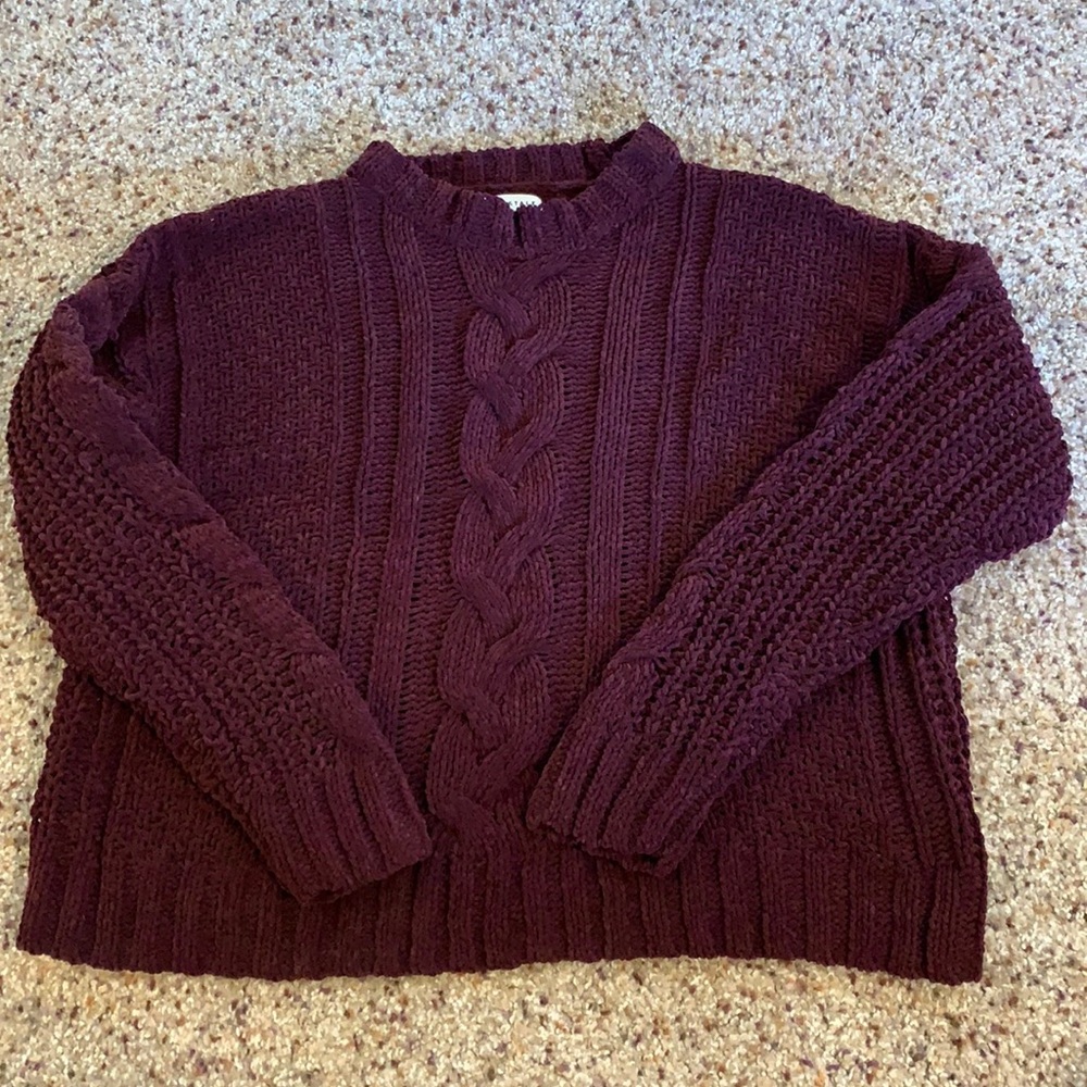 Aeropostale maroon cropped sweater size XS